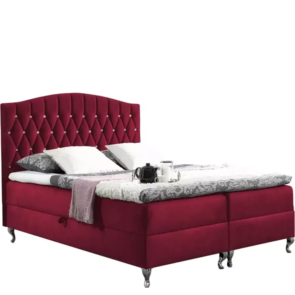 Łóżka Na Nóżkach|Łóżka Z Pojemnikiem>Gruszka Łóżko Kontynentalne 180x200 czarne PETER