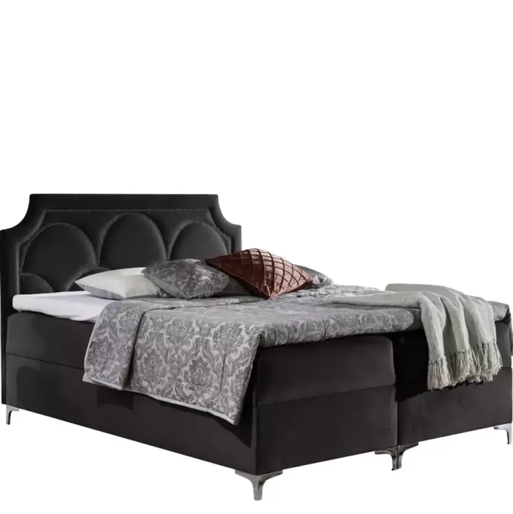 Łóżka Młodzieżowe|Łóżka Na Nóżkach>Gruszka Łóżko kontynentalne 120x200 czarne CYPRIAN