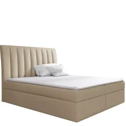 Łóżka Z Zagłówkiem|Łóżka Z Pojemnikiem>Gruszka Łóżko Kontynentalne 160x200 czarne NIKOLA