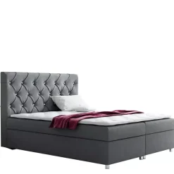 Łóżka Na Nóżkach|Łóżka Z Zagłówkiem>Gruszka Łóżko Kontynentalne 160x200 czarne ROBERT