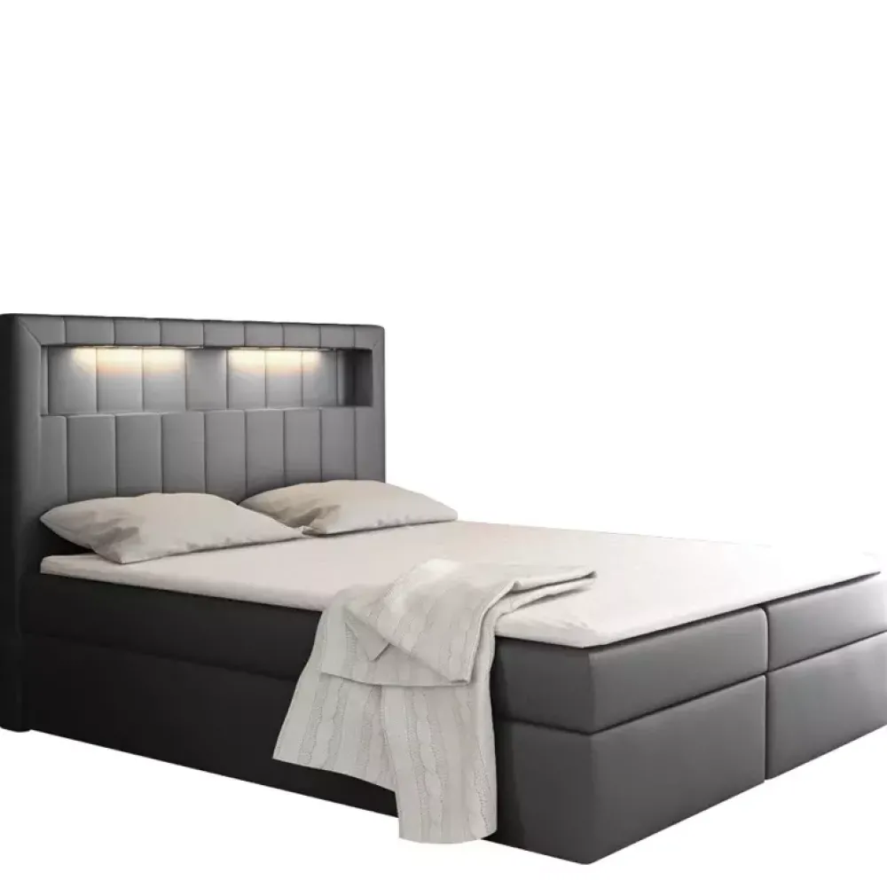 Łóżka Młodzieżowe|Łóżka Z Zagłówkiem>Gruszka Łóżko kontynentalne 120x200 czerwona ekoskóra ADAM