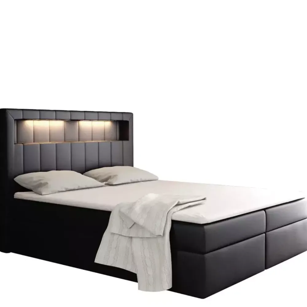 Łóżka Młodzieżowe|Łóżka Z Zagłówkiem>Gruszka Łóżko kontynentalne 120x200 czerwona ekoskóra ADAM