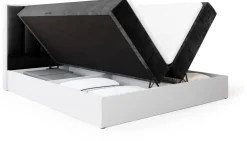 Meble Młodzieżowe|Łóżka Młodzieżowe>BROMARKT Łóżko kontynentalne 140x200 do sypialni LOFT II z pojemnikiem biały