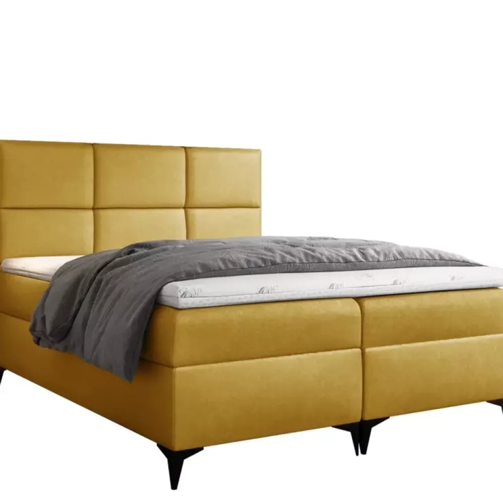 Łóżka Z Pojemnikiem|Łóżka Różowe>Gruszka Łóżko Kontynentalne 160x200 fioletowe FELIX