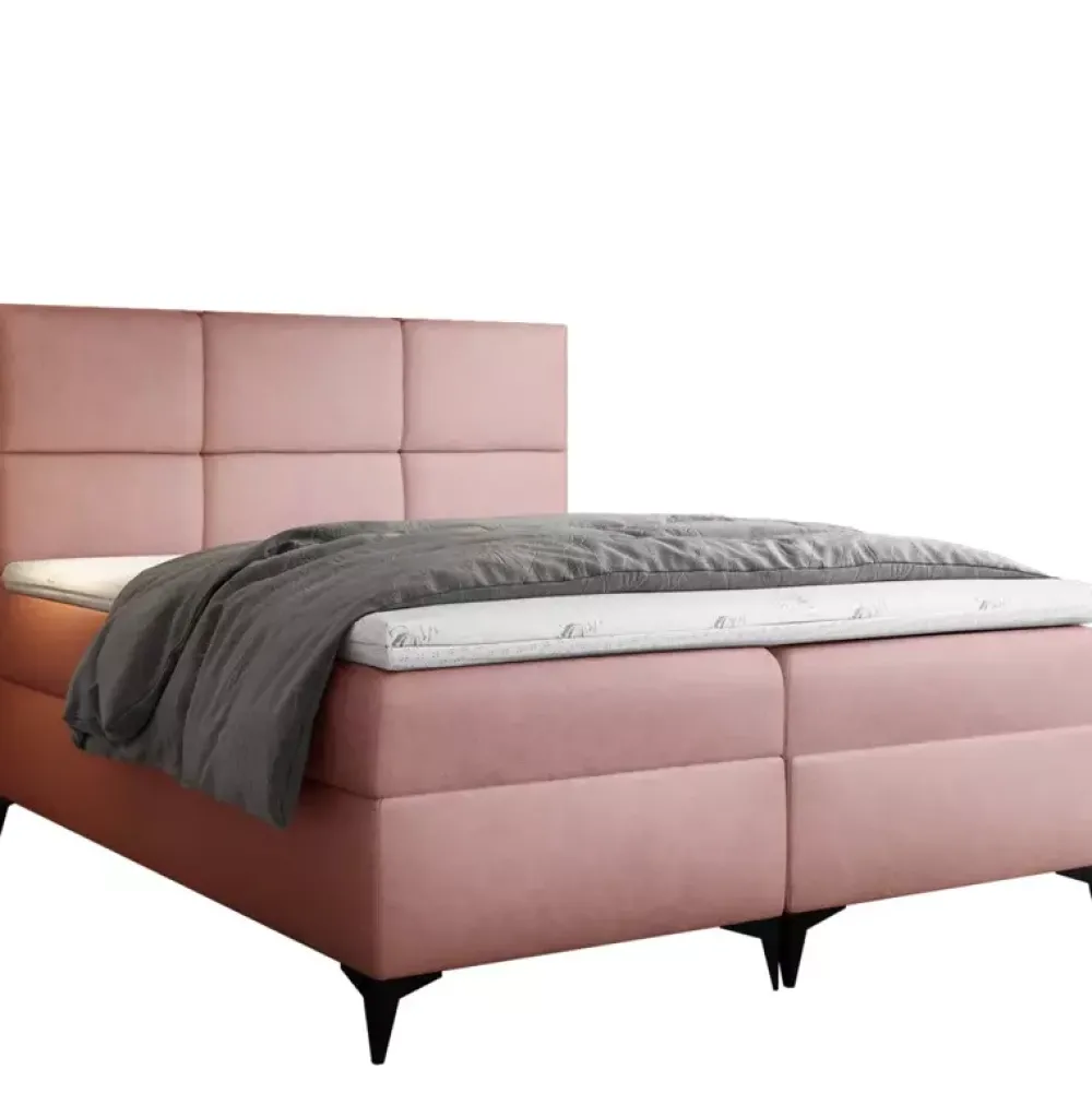 Łóżka Z Pojemnikiem|Łóżka Różowe>Gruszka Łóżko Kontynentalne 160x200 fioletowe FELIX