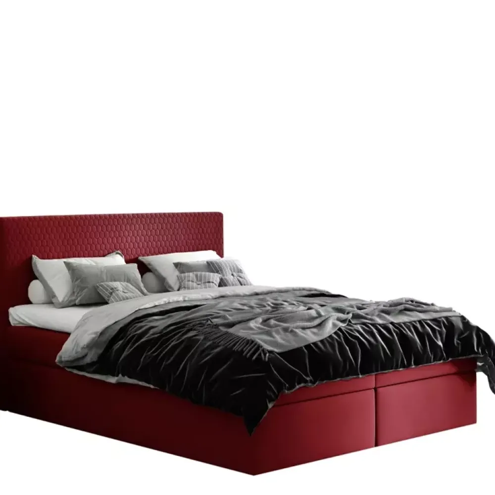 Łóżka Z Zagłówkiem|Łóżka Z Pojemnikiem>Gruszka Łóżko Kontynentalne 160x200 granatowe CZAREK