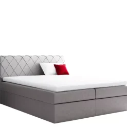 Łóżka Z Zagłówkiem|Łóżka Z Pojemnikiem>Gruszka Łóżko Kontynentalne 180x200 granatowe PHILIP