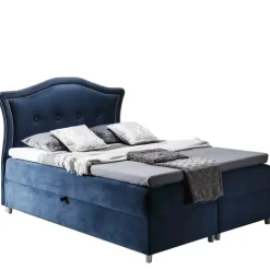 Łóżka Na Nóżkach|Łóżka Z Pojemnikiem>Gruszka Łóżko kontynentalne 180x200 granatowe BRUNO