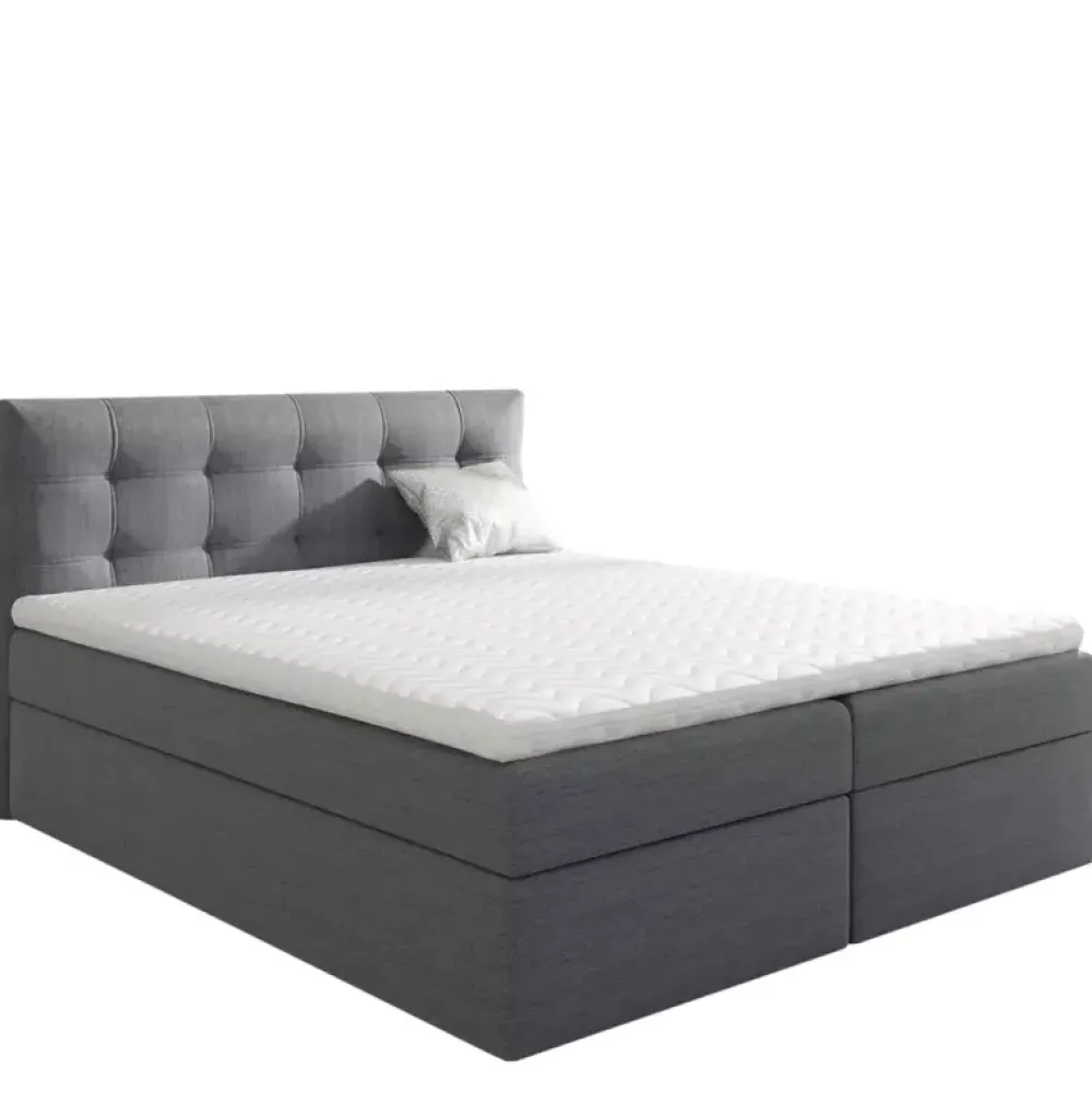 Łóżka Z Zagłówkiem|Łóżka Z Pojemnikiem>Gruszka Łóżko Kontynentalne 160x200 szare TOM 1