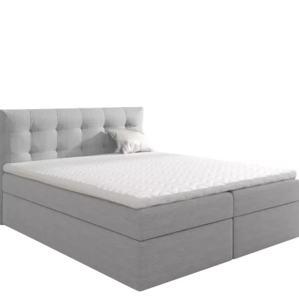 Łóżka Z Zagłówkiem|Łóżka Z Pojemnikiem>Gruszka Łóżko Kontynentalne 160x200 szare TOM 1