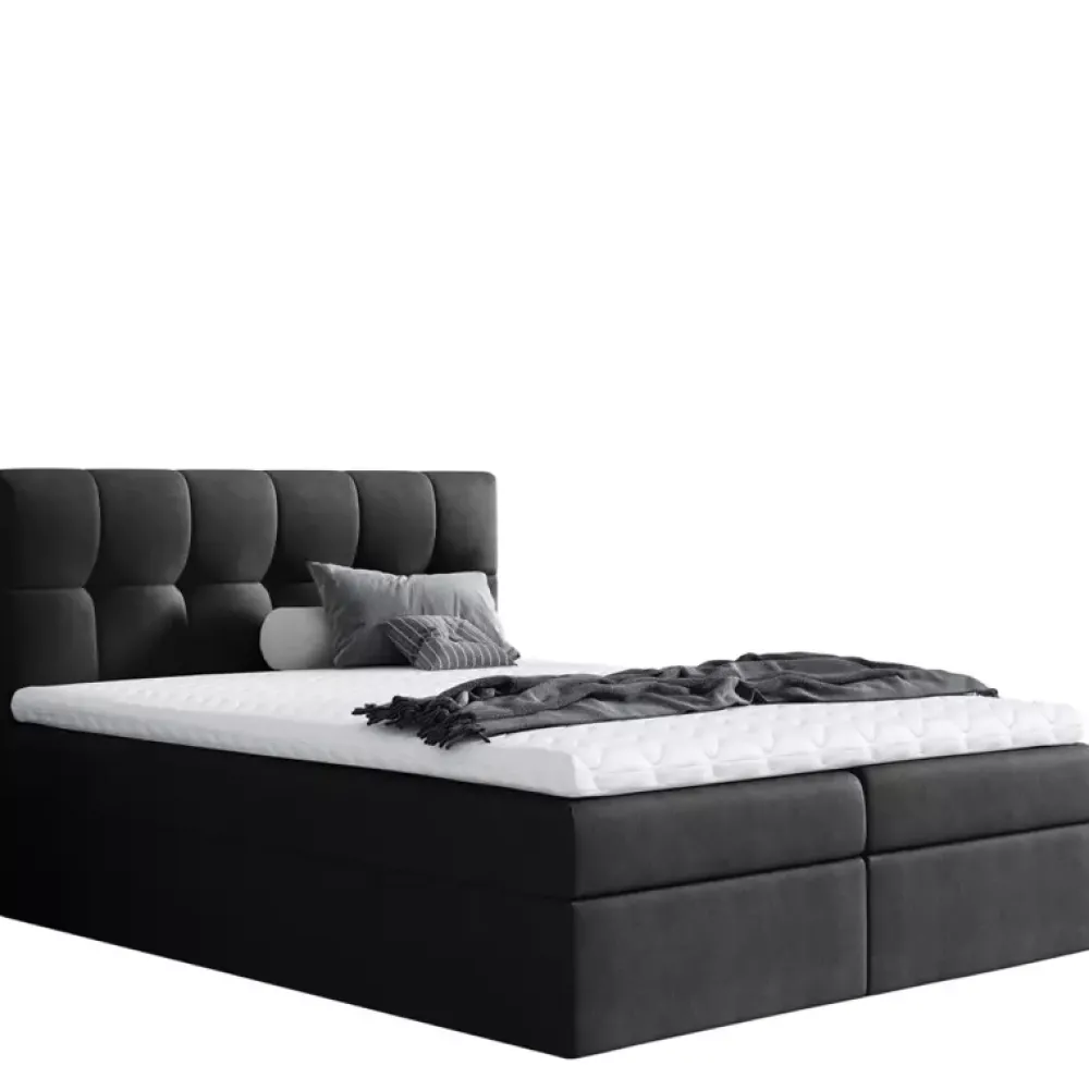 Łóżka Młodzieżowe|Łóżka Z Zagłówkiem>Gruszka Łóżko Kontynentalne 140x200 szare RYAN