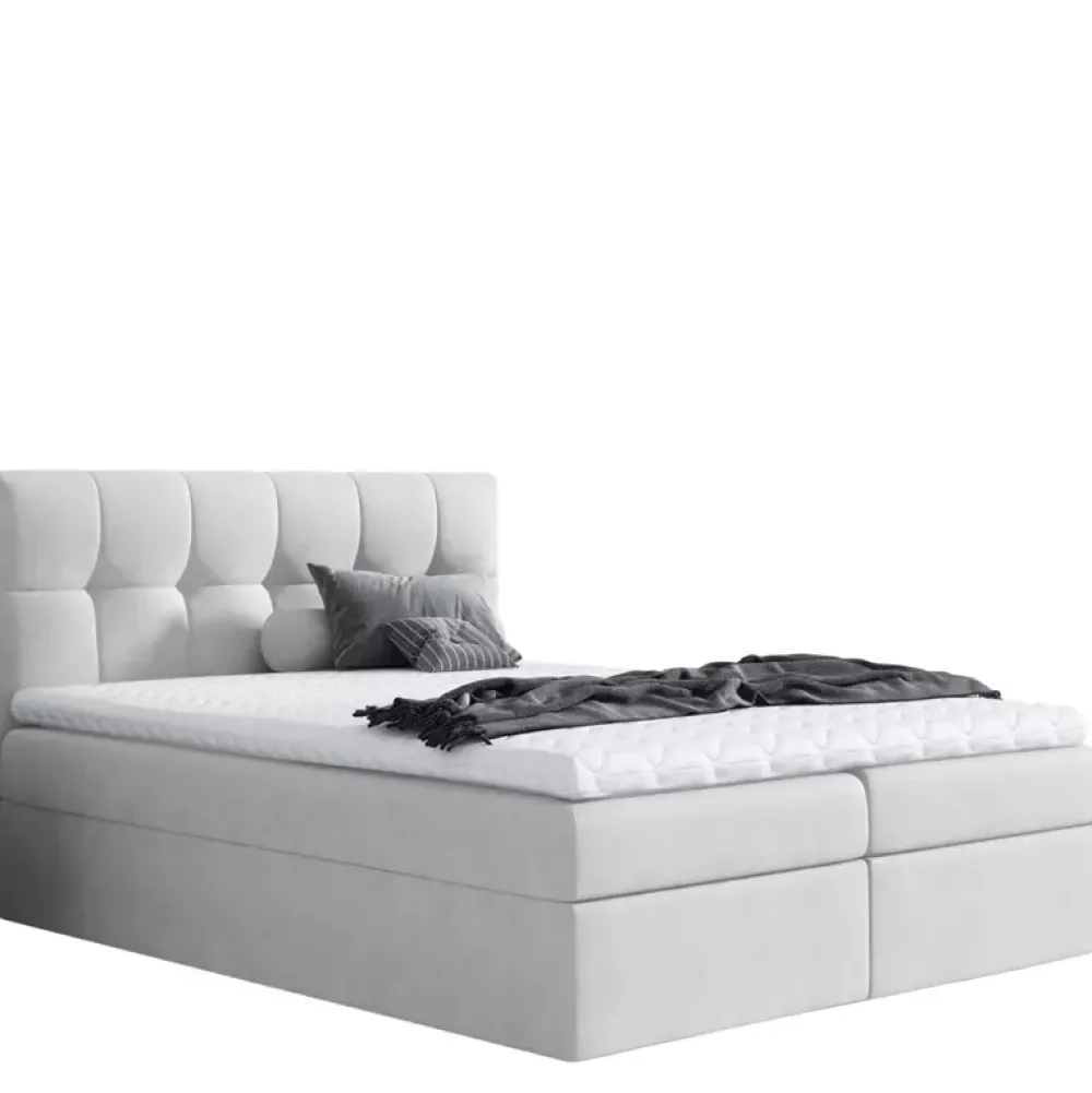 Łóżka Młodzieżowe|Łóżka Z Zagłówkiem>Gruszka Łóżko Kontynentalne 140x200 szare RYAN