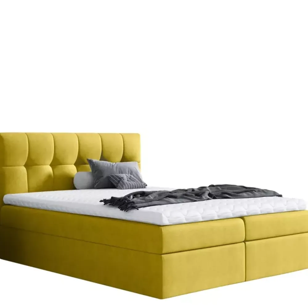 Łóżka Młodzieżowe|Łóżka Z Zagłówkiem>Gruszka Łóżko Kontynentalne 140x200 szare RYAN