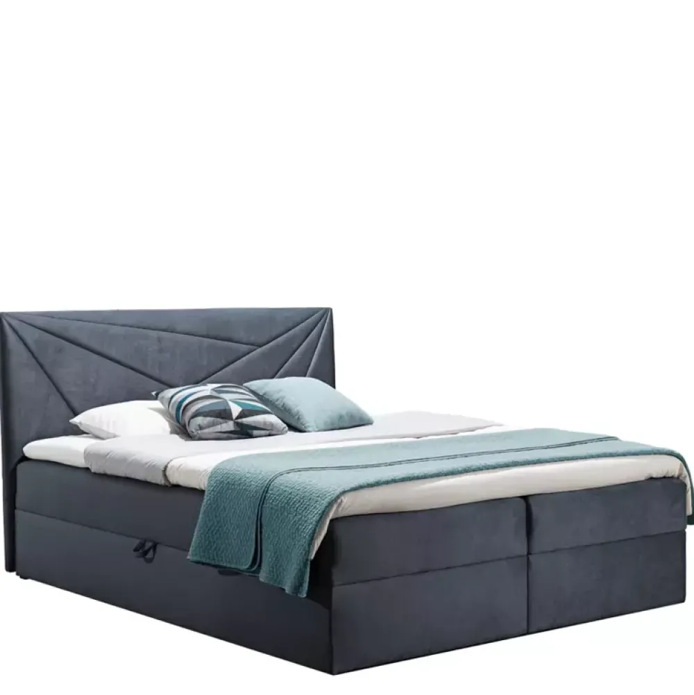 Łóżka Młodzieżowe|Łóżka Z Zagłówkiem>Gruszka Łóżko Kontynentalne 140x200 szare TOM 5