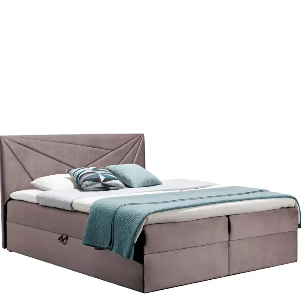 Łóżka Młodzieżowe|Łóżka Z Zagłówkiem>Gruszka Łóżko Kontynentalne 140x200 szare TOM 5