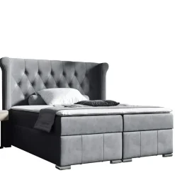 Łóżka Na Nóżkach|Łóżka Z Pojemnikiem>Gruszka Łóżko Kontynentalne 180x200 szare MARCEL