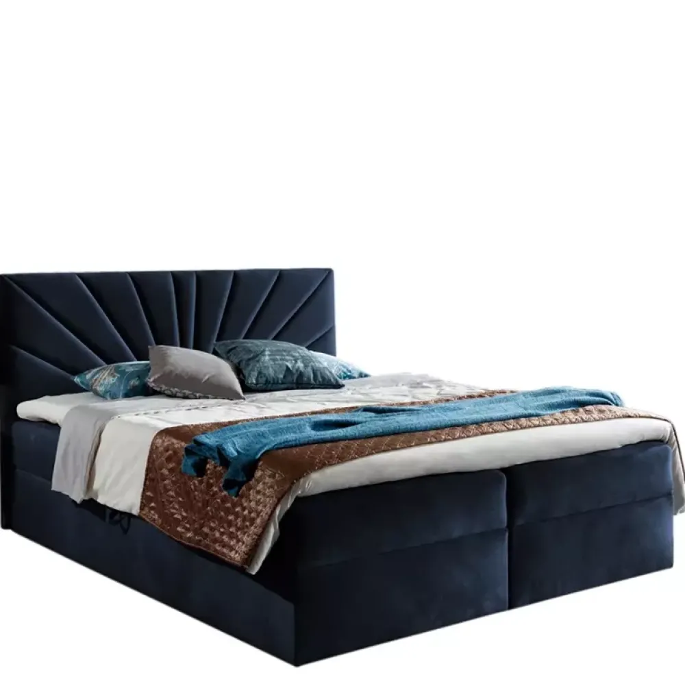 Łóżka Z Zagłówkiem|Łóżka Z Pojemnikiem>Gruszka Łóżko Kontynentalne 160x200 szare TOM 4