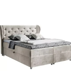 Łóżka Z Pojemnikiem|Łóżka Szare>Gruszka Łóżko Kontynentalne 200x200 szare PIOTR