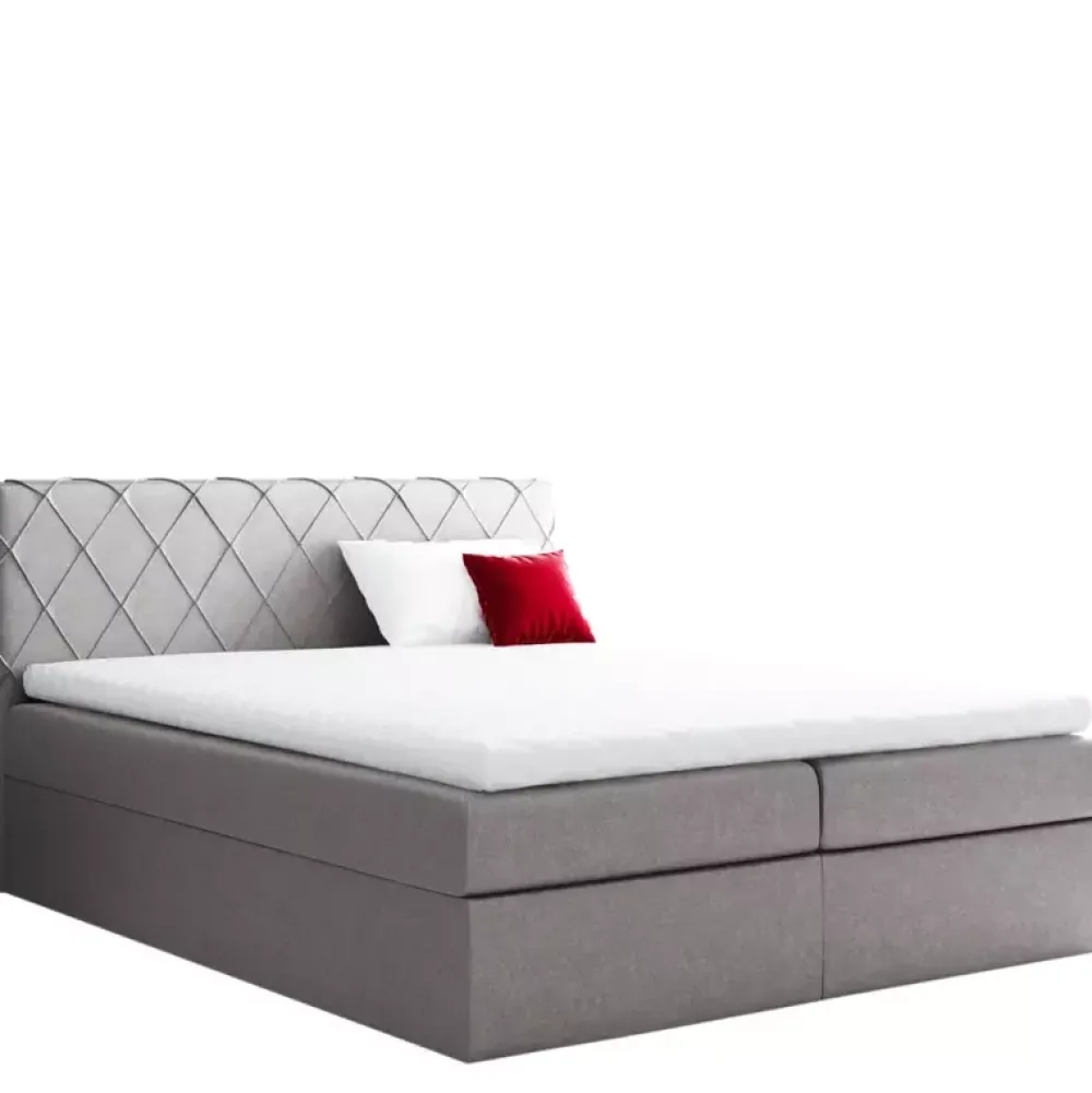 Łóżka Młodzieżowe|Łóżka Z Zagłówkiem>Gruszka Łóżko Kontynentalne 140x200 szare PHILIP