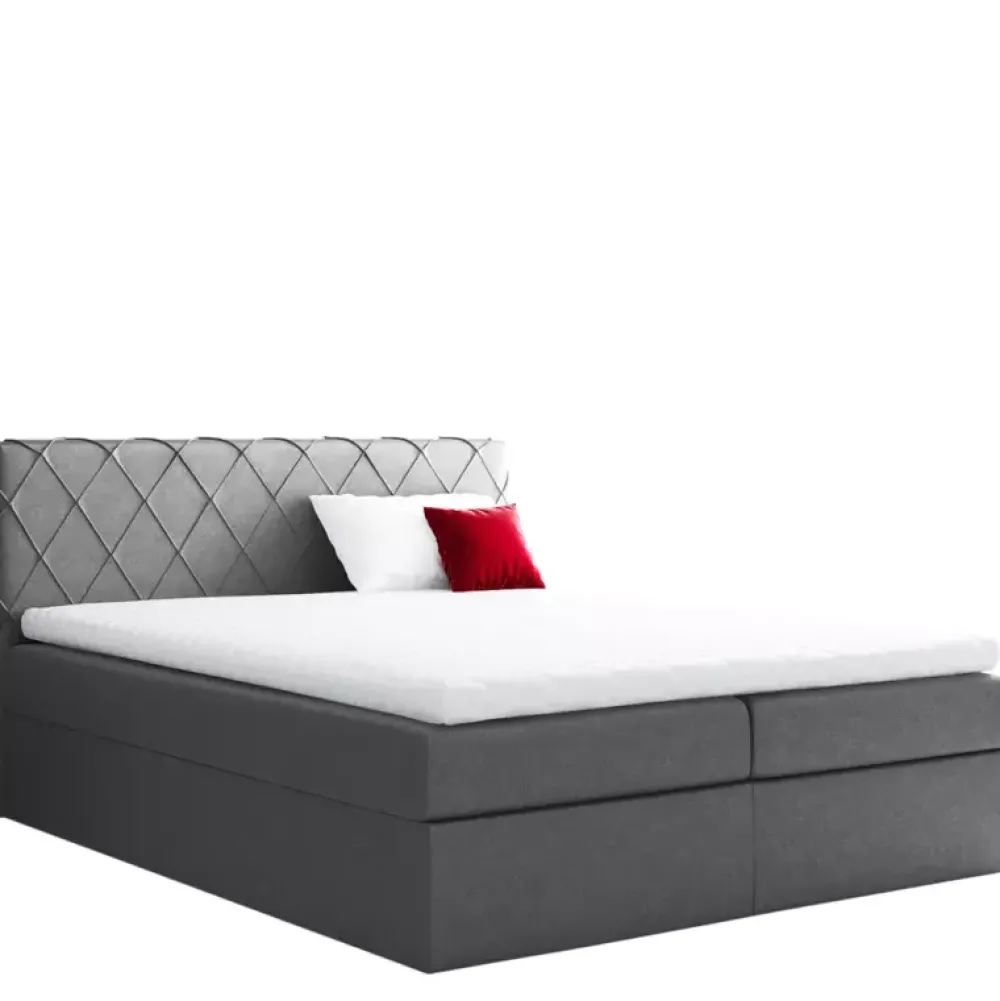 Łóżka Młodzieżowe|Łóżka Z Zagłówkiem>Gruszka Łóżko Kontynentalne 140x200 szare PHILIP