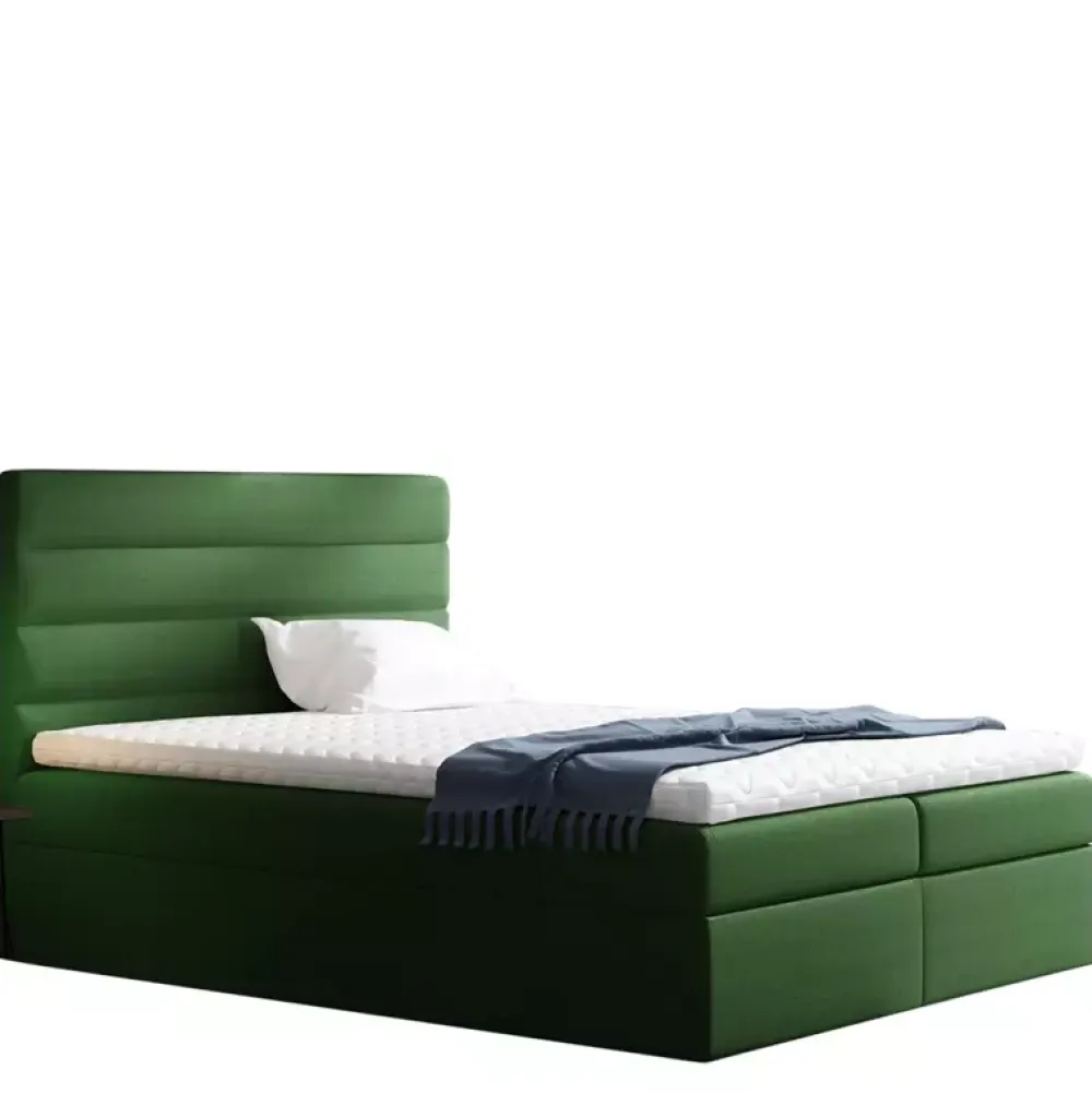 Łóżka Z Zagłówkiem|Łóżka Z Pojemnikiem>Gruszka Łóżko Kontynentalne 200x200 szare VIKTOR