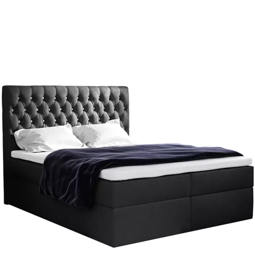 Łóżka Z Zagłówkiem|Łóżka Z Pojemnikiem>Gruszka Łóżko Kontynentalne 160x200 szare MICHAEL