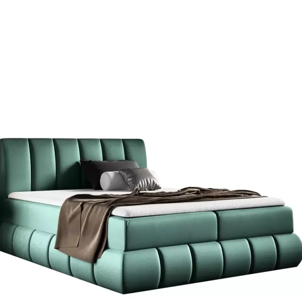 Łóżka Młodzieżowe|Łóżka Z Zagłówkiem>Gruszka Łóżko Kontynentalne 120x200 szare WINCENT