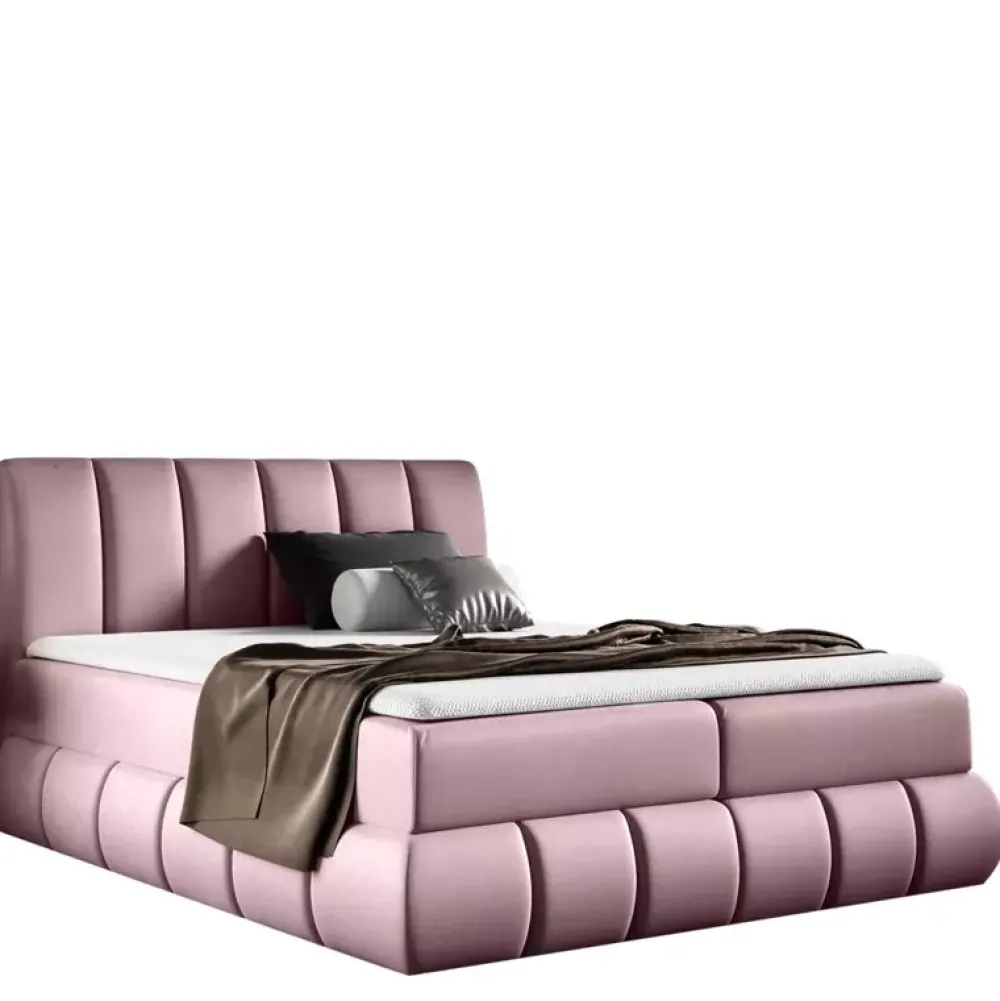 Łóżka Młodzieżowe|Łóżka Z Zagłówkiem>Gruszka Łóżko Kontynentalne 120x200 szare WINCENT