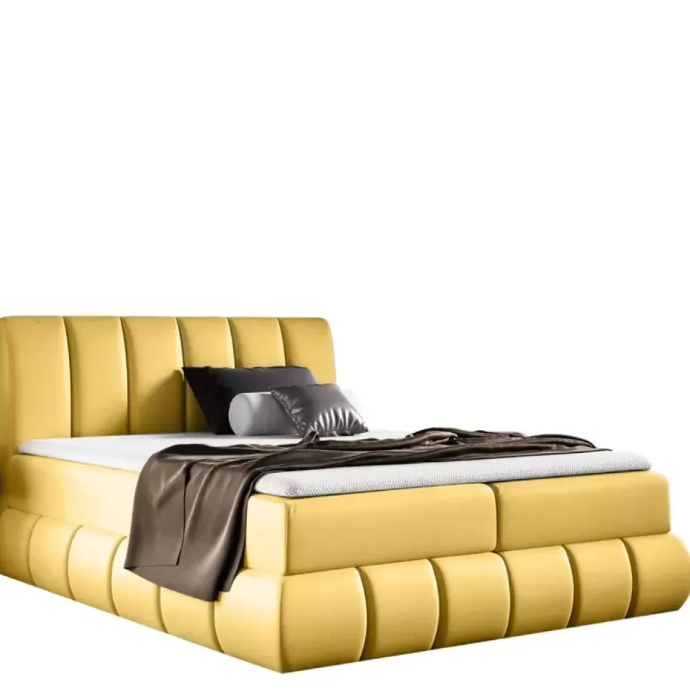 Łóżka Młodzieżowe|Łóżka Z Zagłówkiem>Gruszka Łóżko Kontynentalne 120x200 szare WINCENT