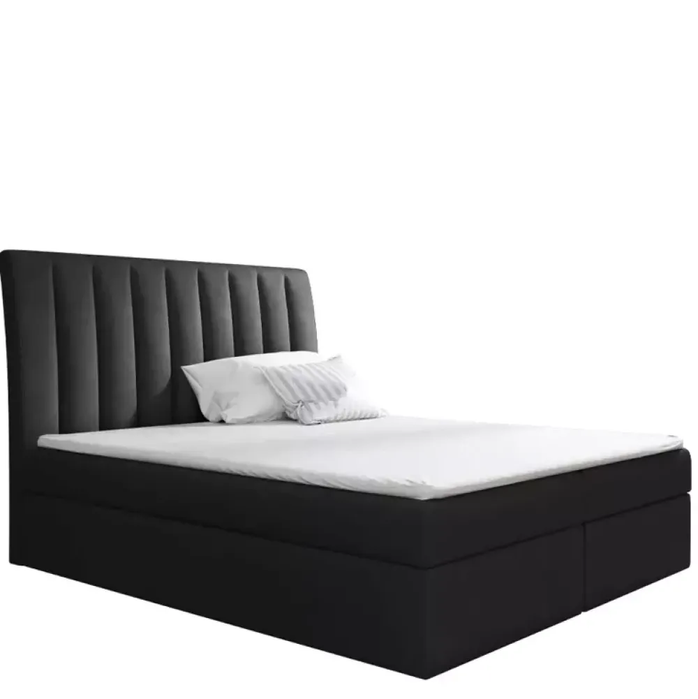 Łóżka Młodzieżowe|Łóżka Z Zagłówkiem>Gruszka Łóżko Kontynentalne 140x200 szare NIKOLA