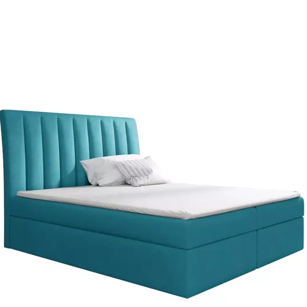 Łóżka Młodzieżowe|Łóżka Z Zagłówkiem>Gruszka Łóżko Kontynentalne 140x200 szare NIKOLA