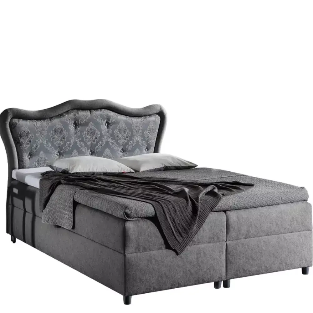 Łóżka Na Nóżkach|Łóżka Z Pojemnikiem>Gruszka Łóżko Kontynentalne 200x200 z pojemnikiem GRACJAN