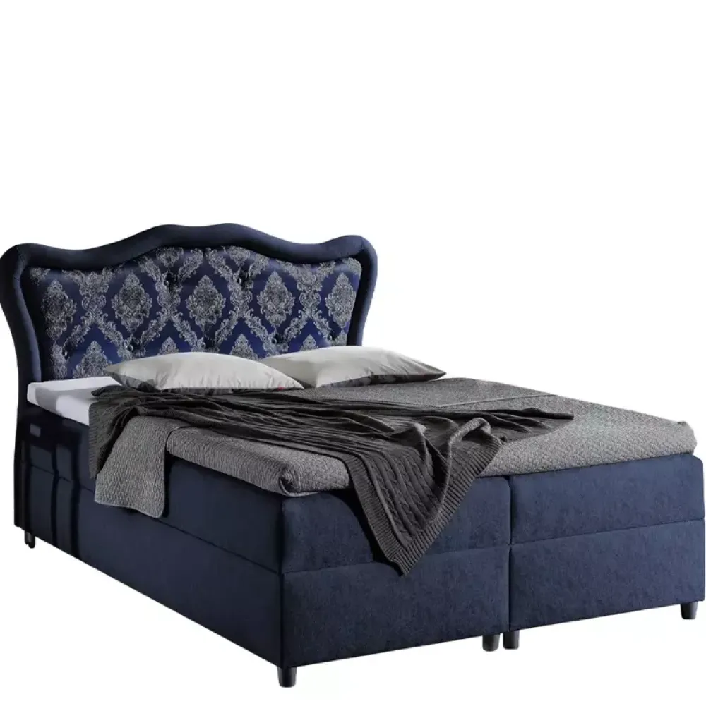 Łóżka Na Nóżkach|Łóżka Z Pojemnikiem>Gruszka Łóżko Kontynentalne 200x200 z pojemnikiem GRACJAN