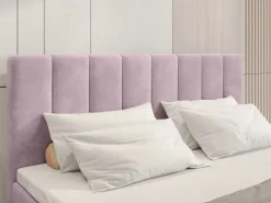 Meble Młodzieżowe|Łóżka Ze Stelażem></noscript>BROMARKT Łóżko kontynentalne z pojemnikiem na pościel 140x200 cm DENVER pudrowy róż