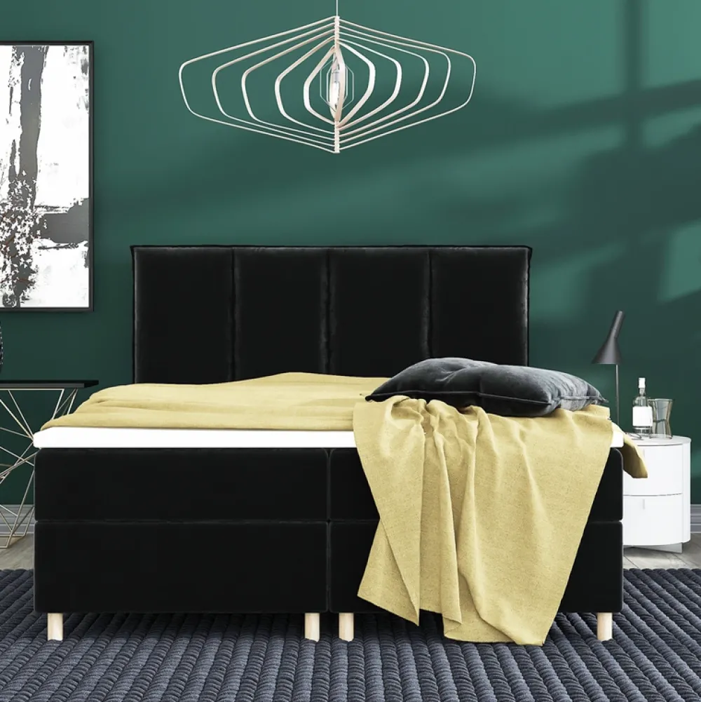 Łóżka Młodzieżowe|Łóżka Na Nóżkach>Laaph Studio Łóżko kontynentalne z pojemnikiem 140x200 MONEA