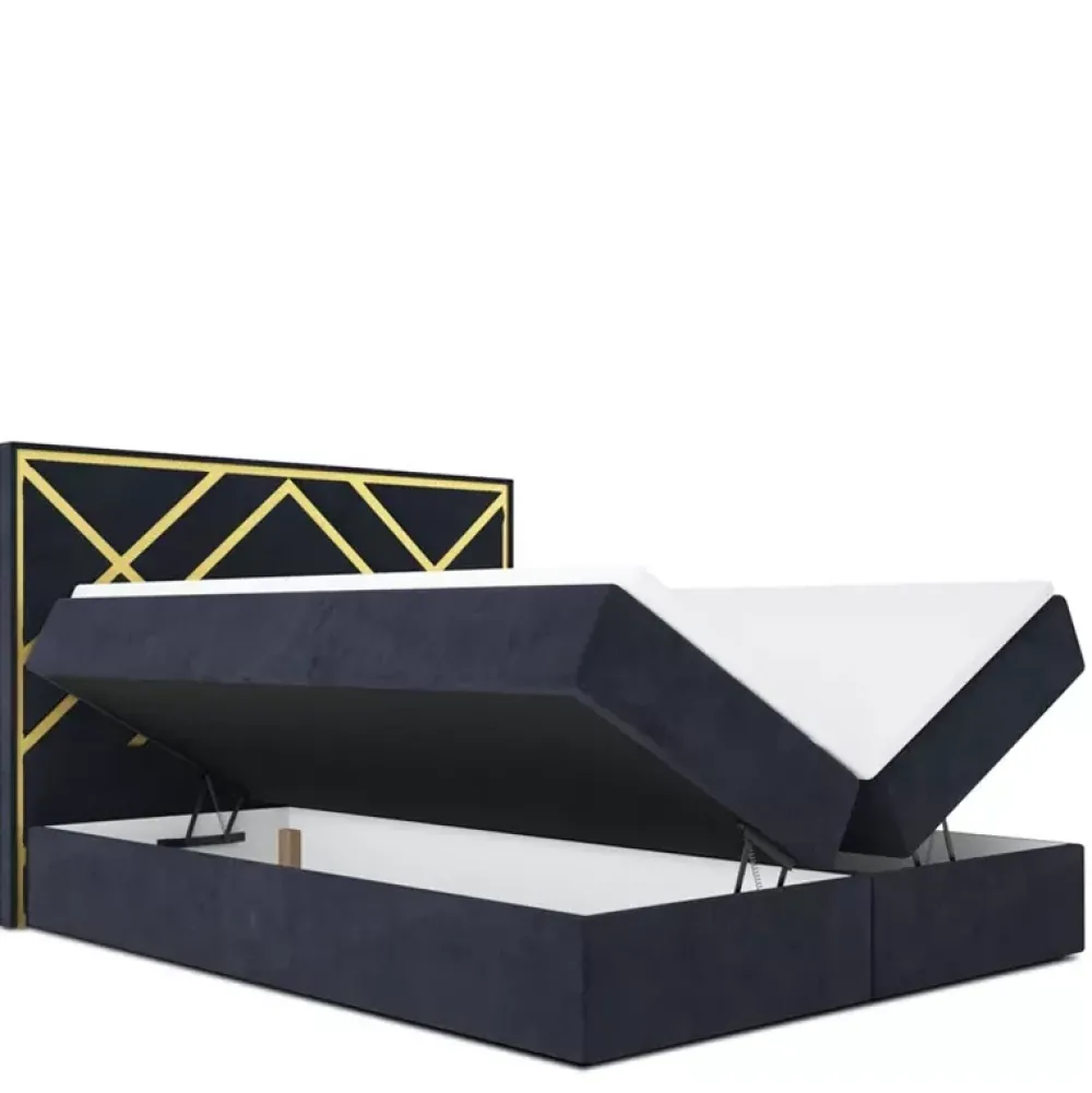 Łóżka Młodzieżowe|Łóżka Z Zagłówkiem>Laaph Studio Łóżko kontynentalne z pojemnikiem 140x200 LAROSA