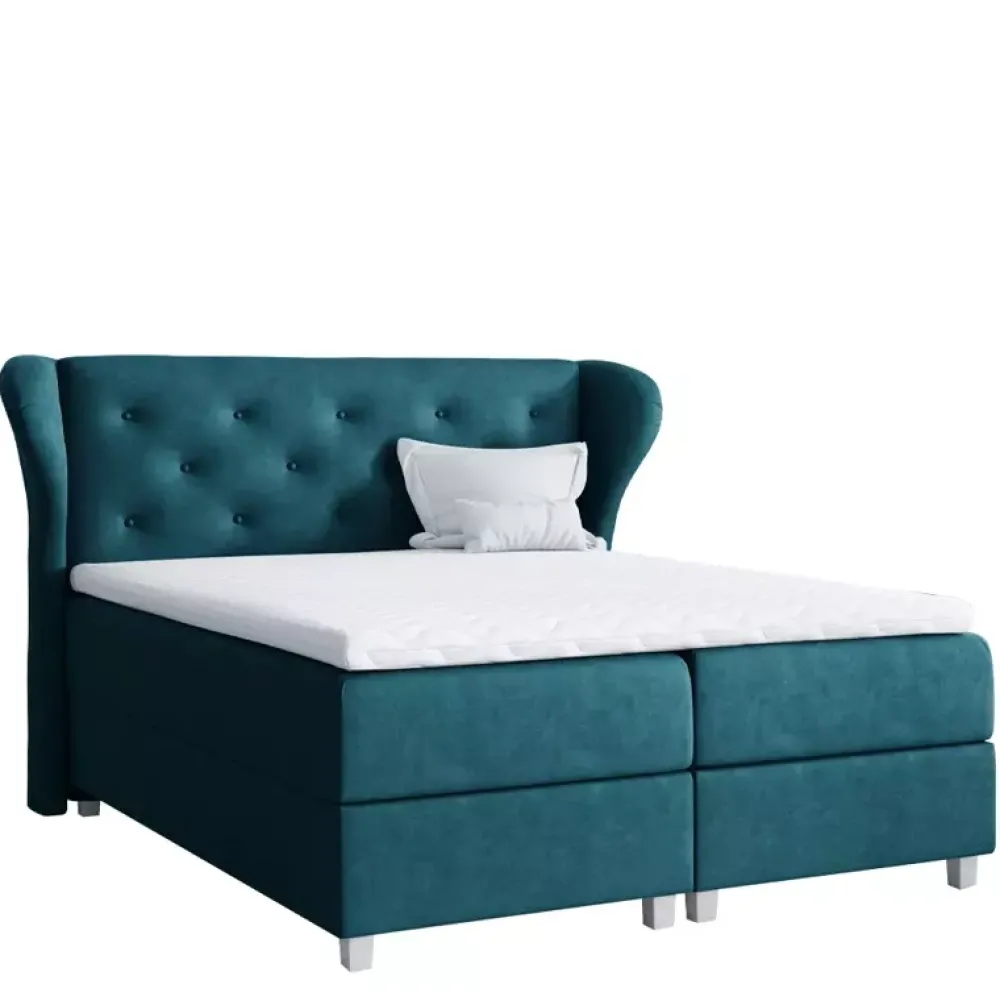 Łóżka Na Nóżkach|Łóżka Z Zagłówkiem>Gruszka Łóżko Kontynentalne z pojemnikiem 160x200 BARTEK