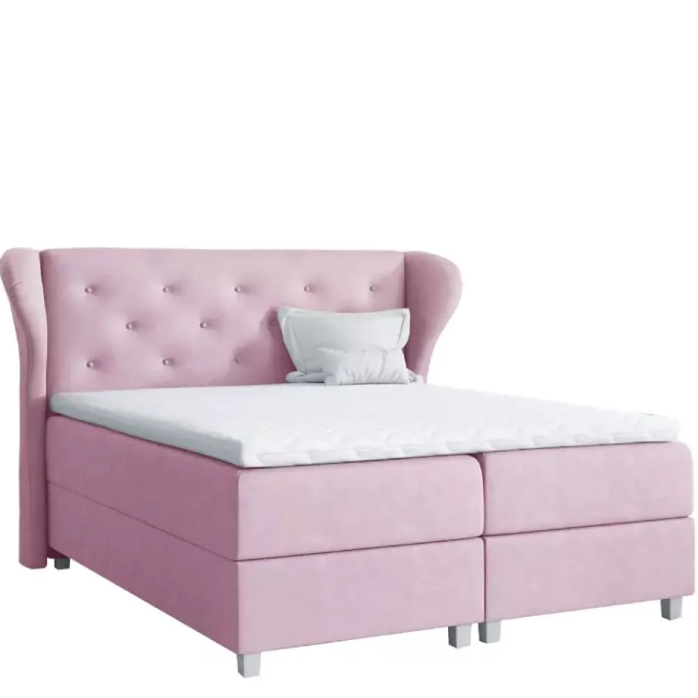 Łóżka Na Nóżkach|Łóżka Z Zagłówkiem>Gruszka Łóżko Kontynentalne z pojemnikiem 160x200 BARTEK