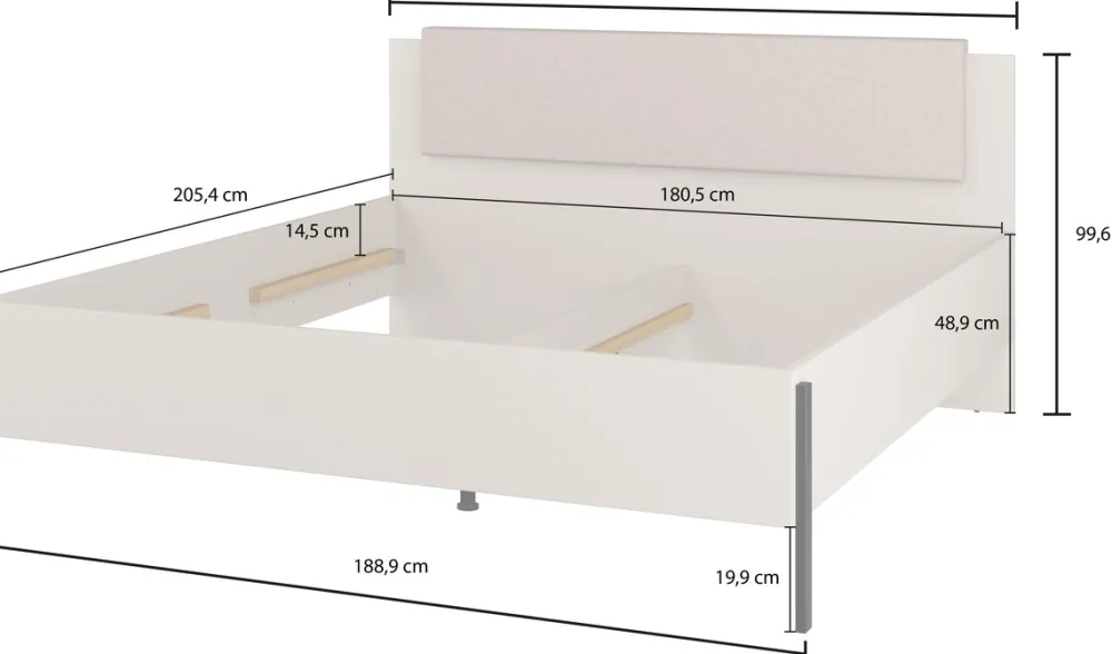 Łóżka Małżeńskie|Łóżka Na Nóżkach>Helvetia Łóżko małżeńskie skrzyniowe 180x200 cm do sypialni kaszmir JUKON