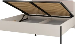 Łóżka Małżeńskie|Łóżka Ze Stelażem>Helvetia Łóżko małżeńskie skrzyniowe 180x200 cm z pojemnikiem do sypialni kaszmir JUKON