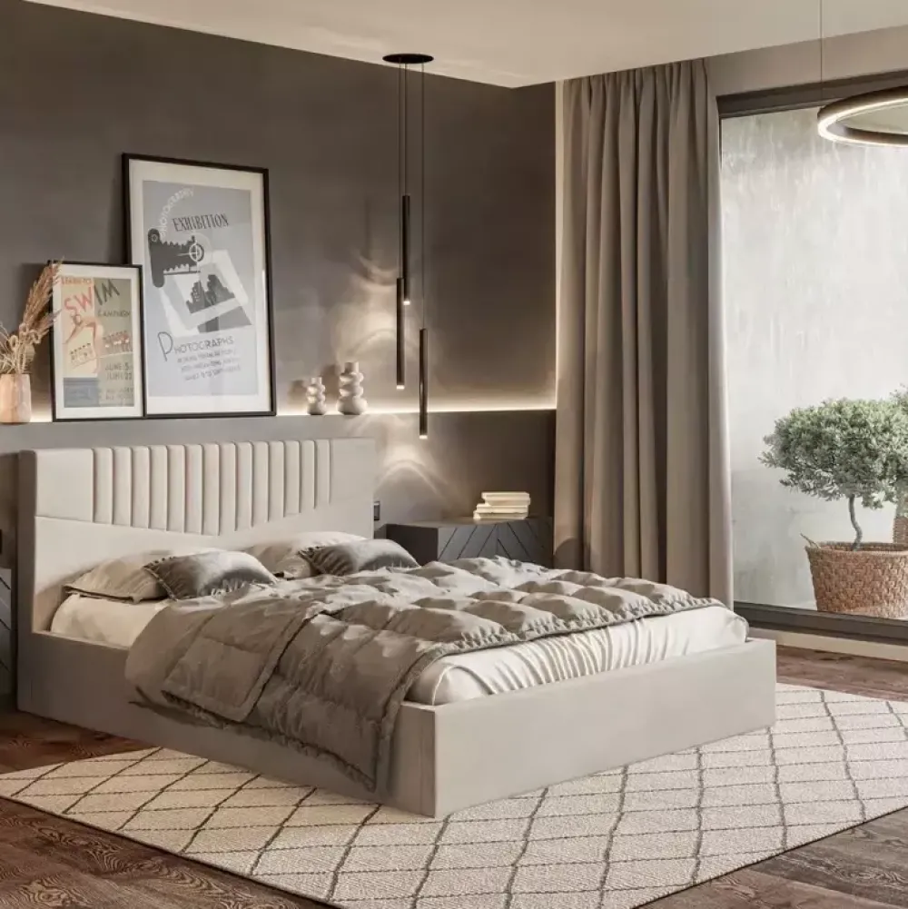 Łóżka Młodzieżowe|Łóżka Z Zagłówkiem>Riban Łóżko małżeńskie 160x200 cm ORIATA