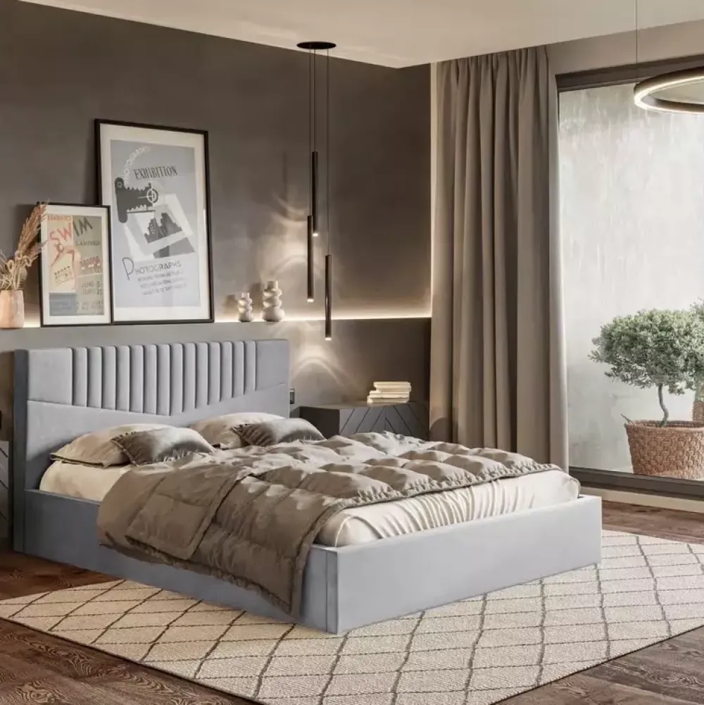 Łóżka Młodzieżowe|Łóżka Z Zagłówkiem>Riban Łóżko małżeńskie 160x200 cm ORIATA