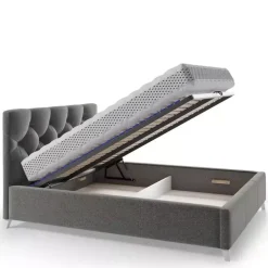 Łóżka Młodzieżowe|Łóżka Szare>COMFORTEO Łóżko małżeńskie 160x200 KASANDRA