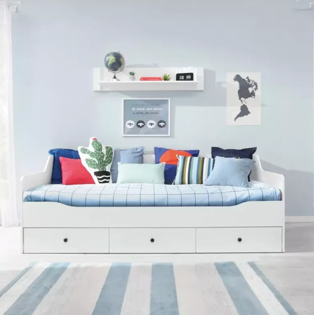 Meble Młodzieżowe|Meble Dla Dzieci>MEBLAR Łóżko młodzieżowe 90x200 z szufladami BOMBAY