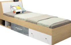 Meble Dla Dzieci|Łóżka Młodzieżowe>MEBLAR Łóżko młodzieżowe 90x200 z szufladami i schowkiem SLEEK