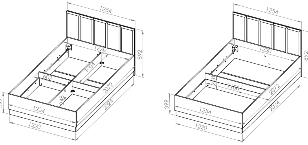 Meble Dla Dzieci|Meble Młodzieżowe>ML Meble Łóżko młodzieżowe z podnoszonym stelażem listwowym COLT