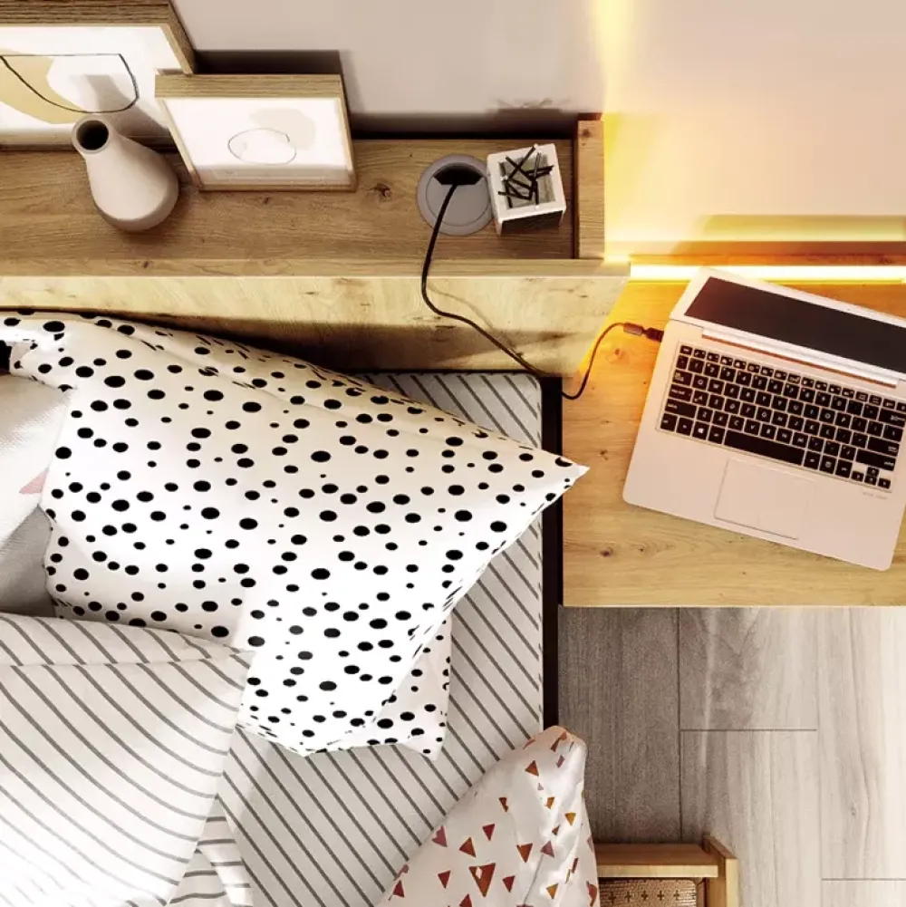 Meble Dla Dzieci|Meble Młodzieżowe>lenart. Łóżko młodzieżowe z pojemnikiem 90x200 cm QUBIC