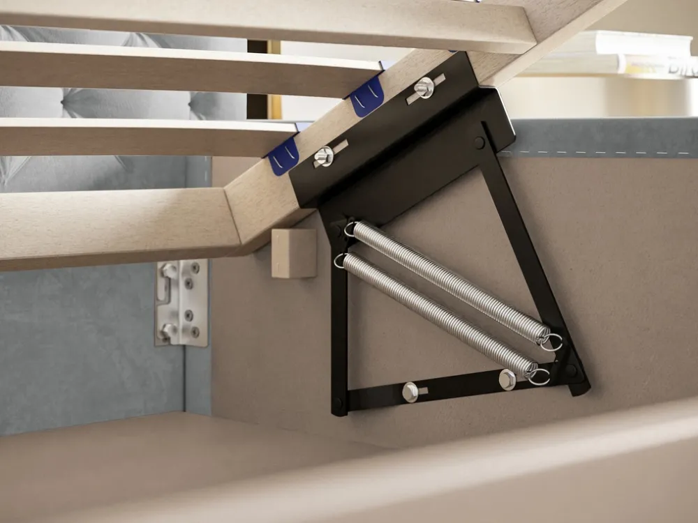 Łóżka Młodzieżowe|Łóżka Dziecięce>Riban Łóżko pikowane młodzieżowe 90x200 cm QUINTE z pojemnikiem na pościel