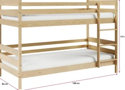 Łóżka Młodzieżowe|Łóżka Dziecięce></noscript>Meblomal Łóżko piętrowe w stylu skandynawskim do pokoju dziecięcego 80x160 cm LUMISLE