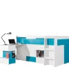 Meble Dla Dzieci|Meble Młodzieżowe>MEBLAR Łóżko piętrowe z biurkiem i szafkami MALVES